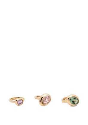Swarovski Gema motif ring set (set of three) - Gold