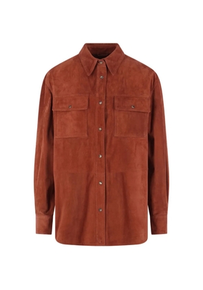 Brunello Cucinelli pocket button suede jacket - Red