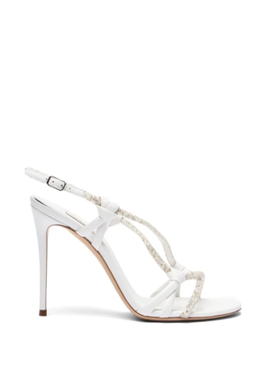 Casadei Itaca embellished leather sandals - White