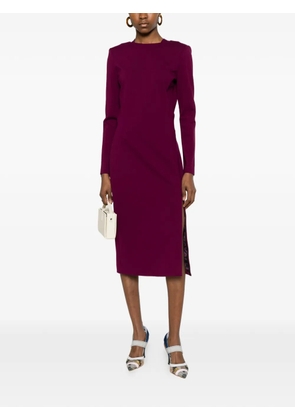 Just Cavalli long-sleeves midi dress - Purple