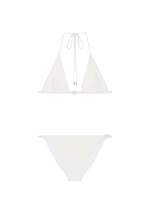 Courrèges buckle-detail bikini set - White