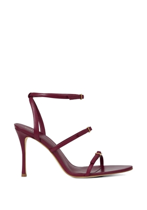 POTAMY buckle strap leather sandals - Red