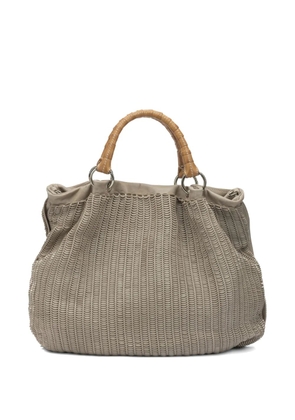 GIANCARLO NEVOLA Lune textured-handle tote bag - Neutrals