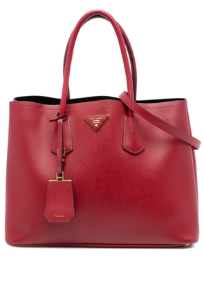 Prada Pre-Owned 2021-2025 Medium Saffiano Cuir Double satchel - Red