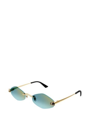 Cartier Eyewear geometric-shape sunglasses - Gold