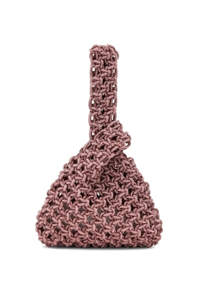 Hibourama Niky knot-design clutch bag - Neutrals