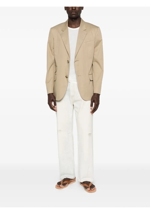 AMI Paris flap-pocket blazer - Neutrals