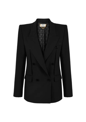 Elisabetta Franchi double-breasted peak-lapels blazer - Black