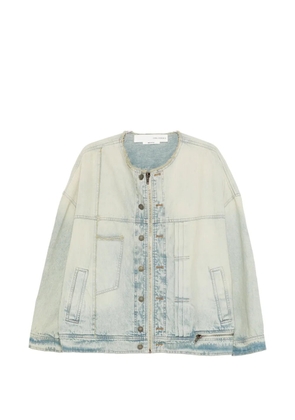 Isabel Benenato frayed-hem jacket - Blue