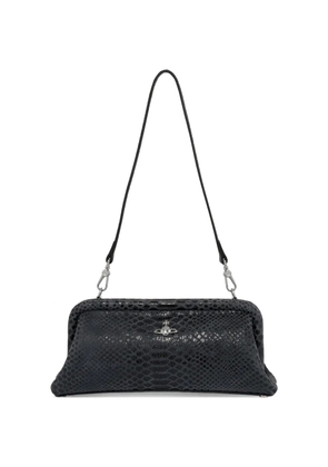 Vivienne Westwood Orb snake-effect shoulder bag - Black