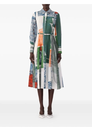 Jason Wu Collection x Robert Rauschenberg platter-artwork midi shirt dress - White