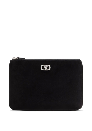 Valentino Garavani velvet clutch bag - Black