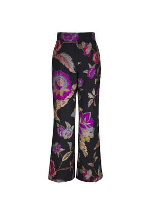 Valentino Garavani jacquard floral trousers - Black