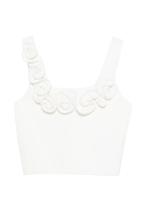 SANDRO floral-appliqué top - White