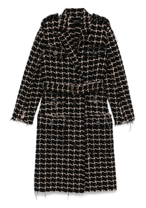 Lanvin Pre-Owned 2010s checked coat - Black