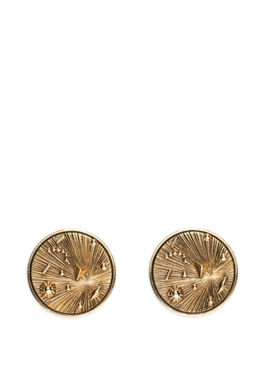 THOT GIOIELLI engraved round stud earrings - Gold