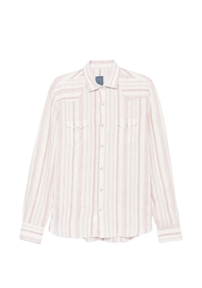 Barba striped pocket shirt - Neutrals