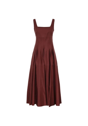 Max Mara square-neck midi dress - Red