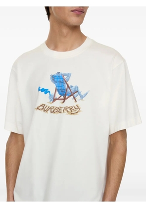 Burberry Beach Knight cotton T-shirt - Neutrals