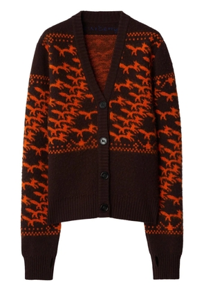 Burberry fox wool cardigan - Brown