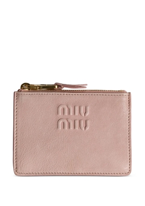 Miu Miu nappa-leather card holder - Pink