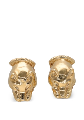 Vintage tiger-head earrings - Gold