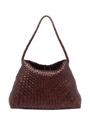DRAGON DIFFUSION woven leather shoulder bag - Brown