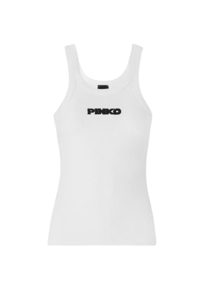 PINKO ribbed tank top - White