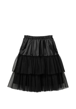 Black Comme Des Garçons tiered midi skirt