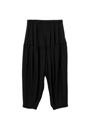Black Comme Des Garçons gathered trousers