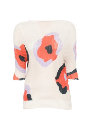 Issey Miyake Verve floral top - Neutrals