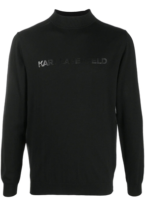 Karl Lagerfeld mock-neck logo sweater - Black