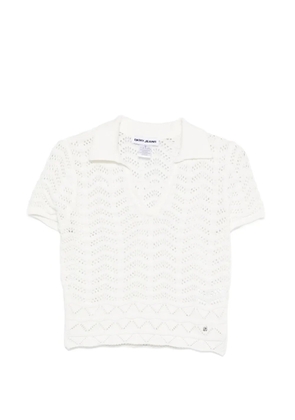 DKNY collared V-neck T-shirt - White