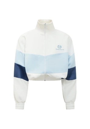 moms pants logo-detail jacket - White