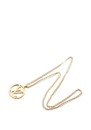 Louis Vuitton Pre-Owned 2019 logo-pendant necklace - Gold