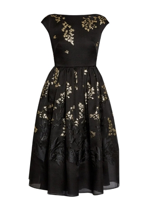 ERDEM short sleeve floral dress - Black