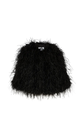 Yves Salomon hook-and-eye-fastening jacket - Black