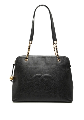 CHANEL Pre-Owned 1994-1996 CC Caviar Chain Zip tote bag - Black