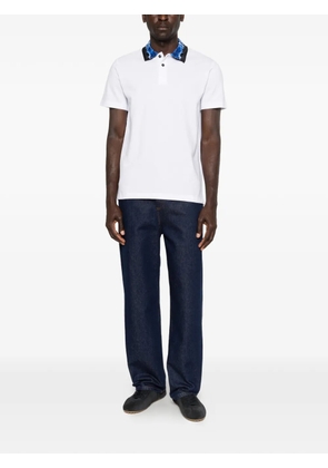 Versace Jeans Couture floral-print polo shirt - White
