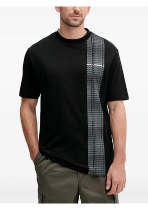 Karl Lagerfeld logo stripe T-shirt - Black