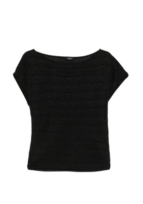 Neera boat-neck knitted top - Black
