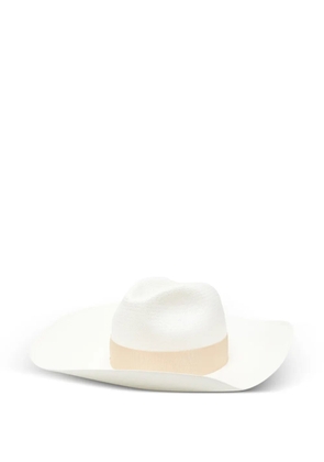 Borsalino Sophie ribbon-detail hat - Neutrals