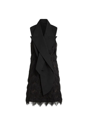 Karl Lagerfeld fringed tailored mini dress - Black