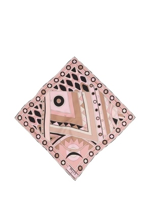 PUCCI Vivara print small silk carrè - Pink