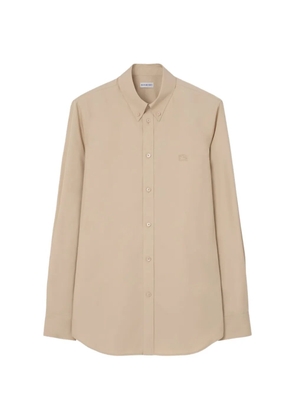 Burberry slim- fit cotton shirt - Neutrals