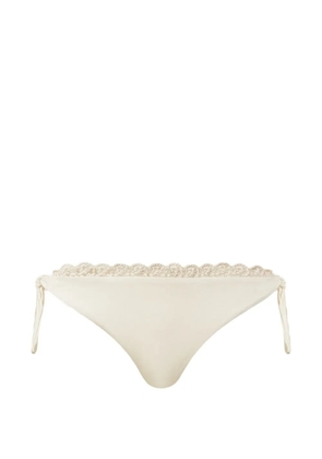 TWINSET crochet-detail bikini bottoms - White