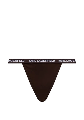 Karl Lagerfeld logo-waistband brazilian briefs set (set of seven) - Green