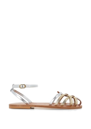 K. Jacques Caicea ankle-strap braided leather sandals - Silver
