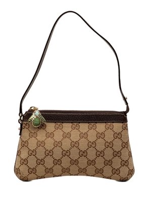 Gucci Pre-Owned 2000-2015 GG Canvas Bumble Bee Charm Pochette shoulder bag - Neutrals