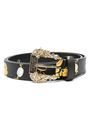 Versace Jeans Couture logo-buckle leather belt - Black